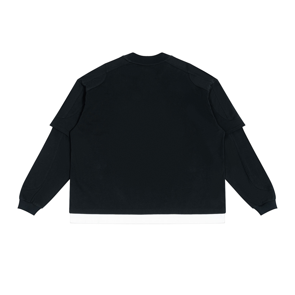 V Paneled Layer Color Block T-Shirt