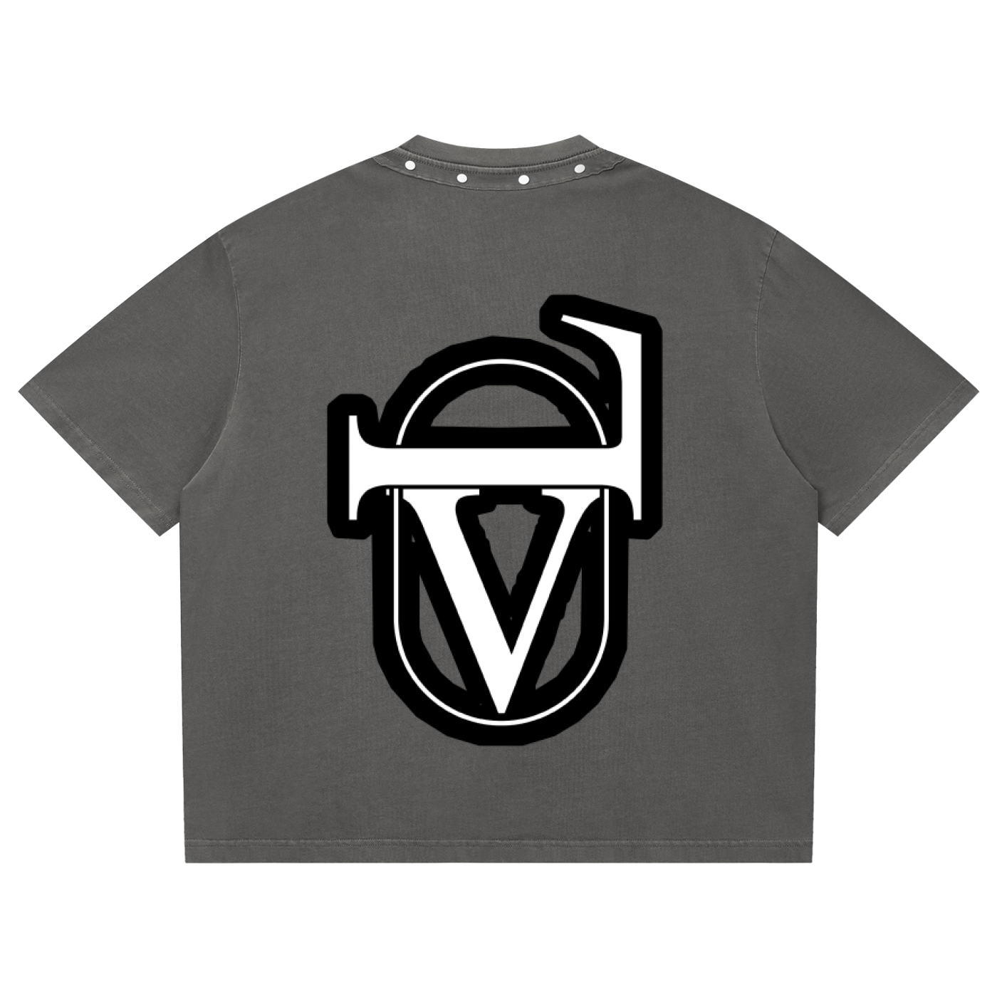 Unisex Washed Boxy Studded T-Shirt