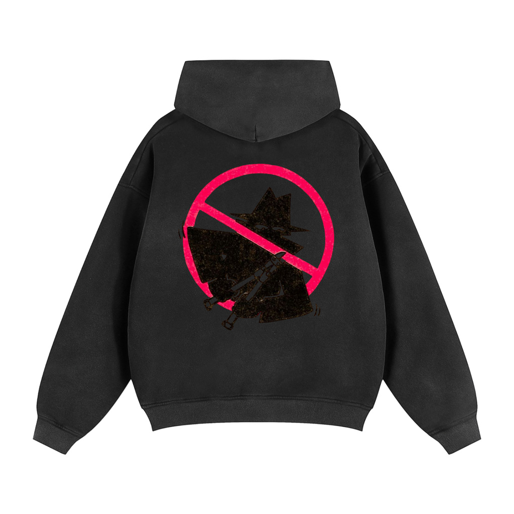 Sunfade Two-way Zipper Boxy Fleece Hoodie