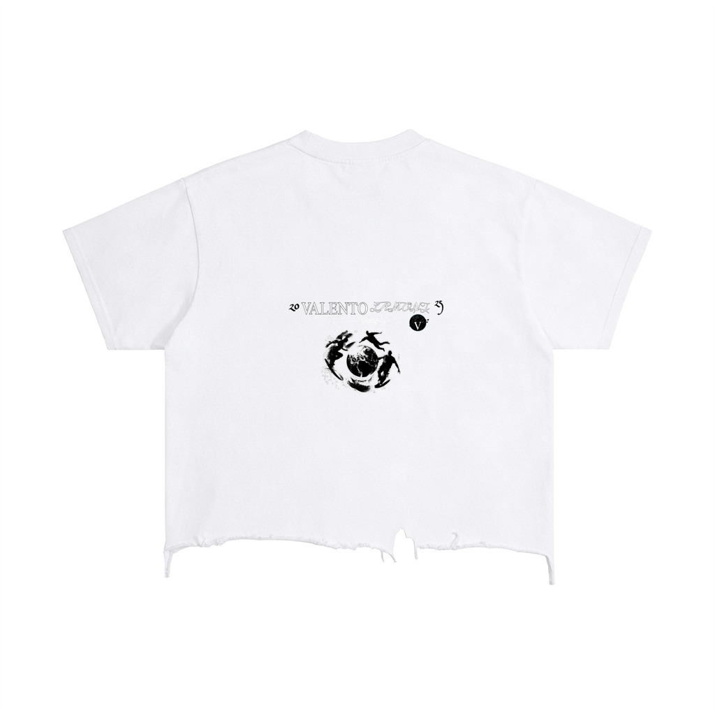 Vintage Wash Boxy Distressed Hem T-Shirt