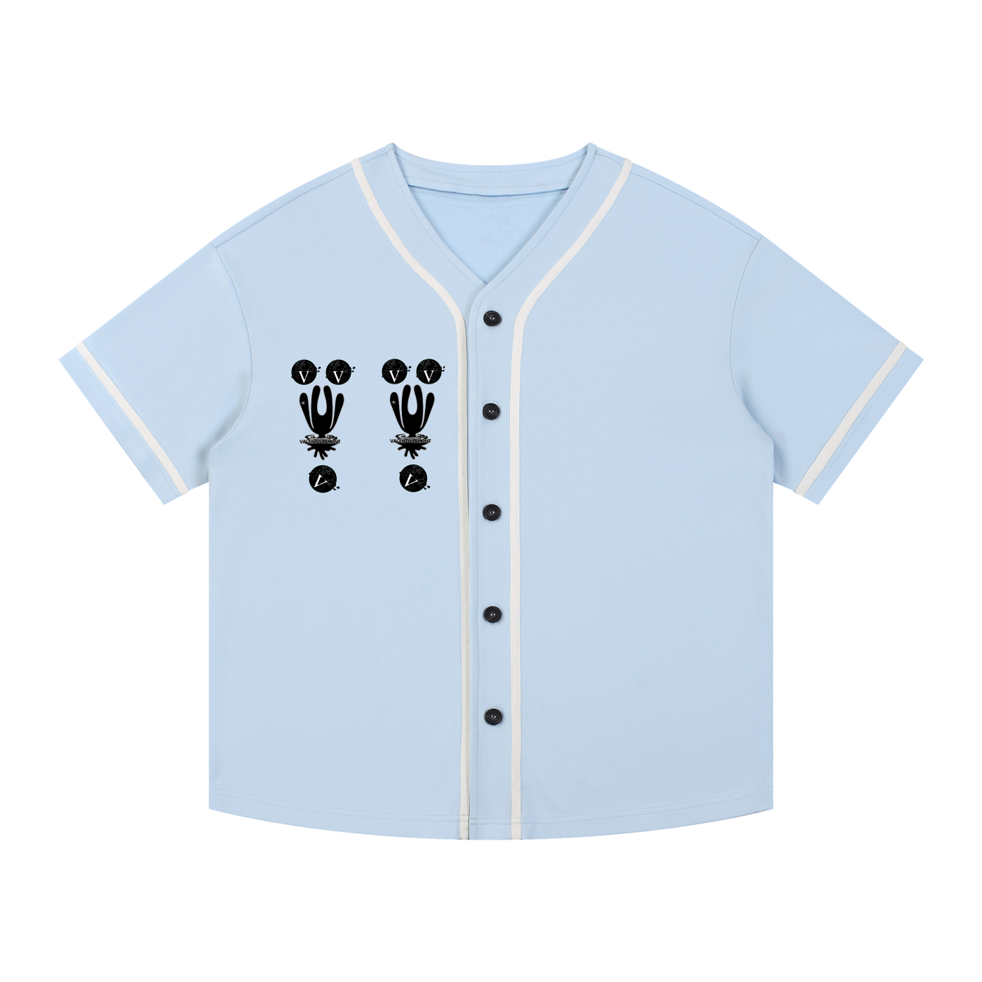 Contrast Piped Button-Up Jersey