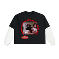 Layered Contrast Sleeve Cotton T-Shirt