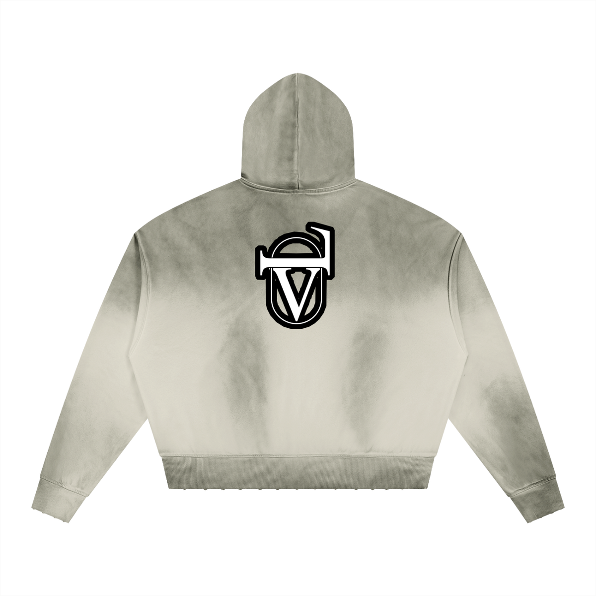 Unisex Sunfade Distressed Boxy Hoodie