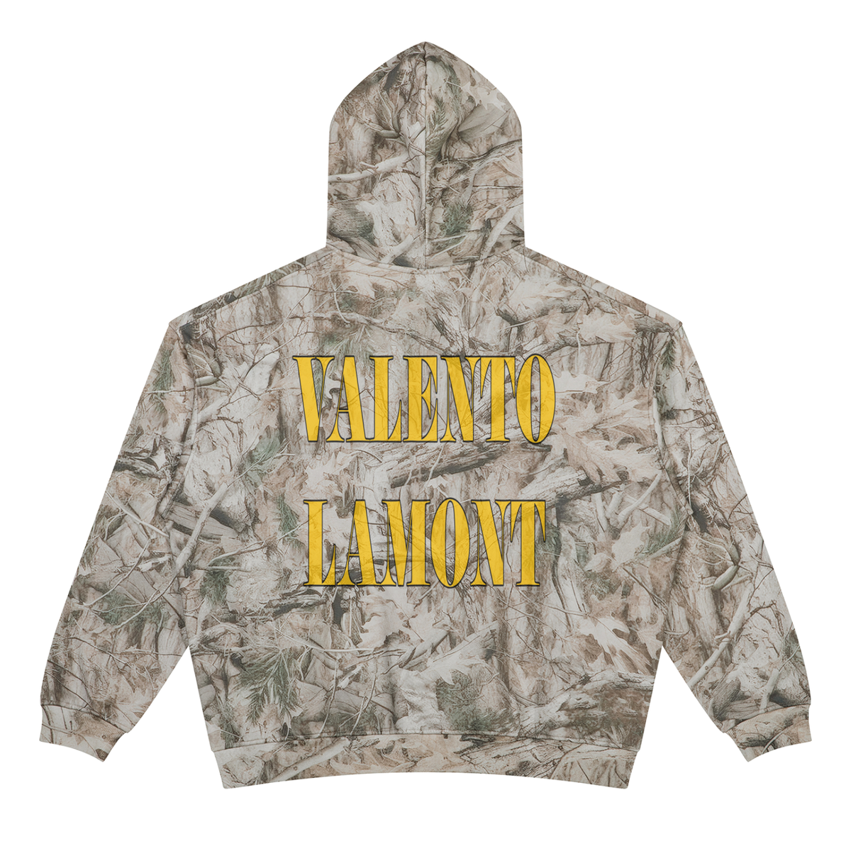 V Oversized Fleece Tree Camo Hoodie