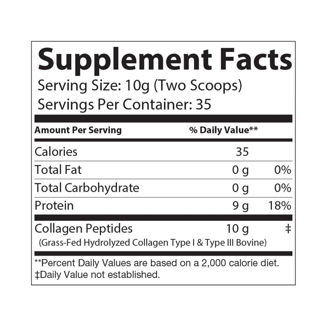 Collagen Peptides Type I & III Supplement (350g, 12.3oz)