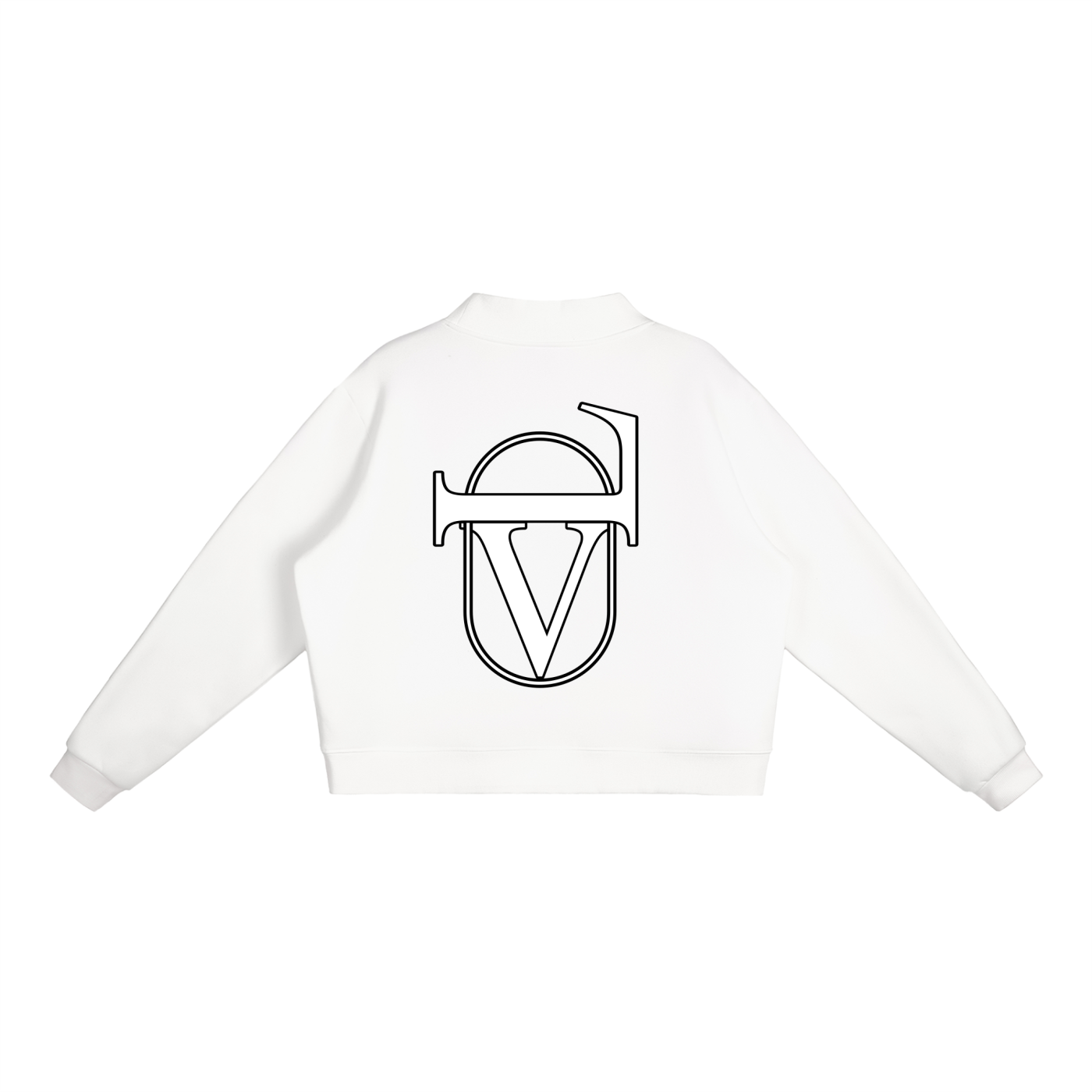 Essential Fleece Mock-Neck Crew Sweatshirt