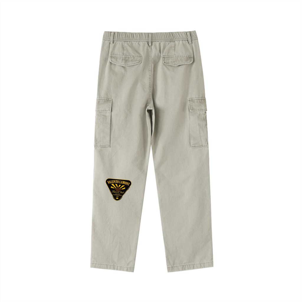 Cotton Elastic-Waist Cargo Pants