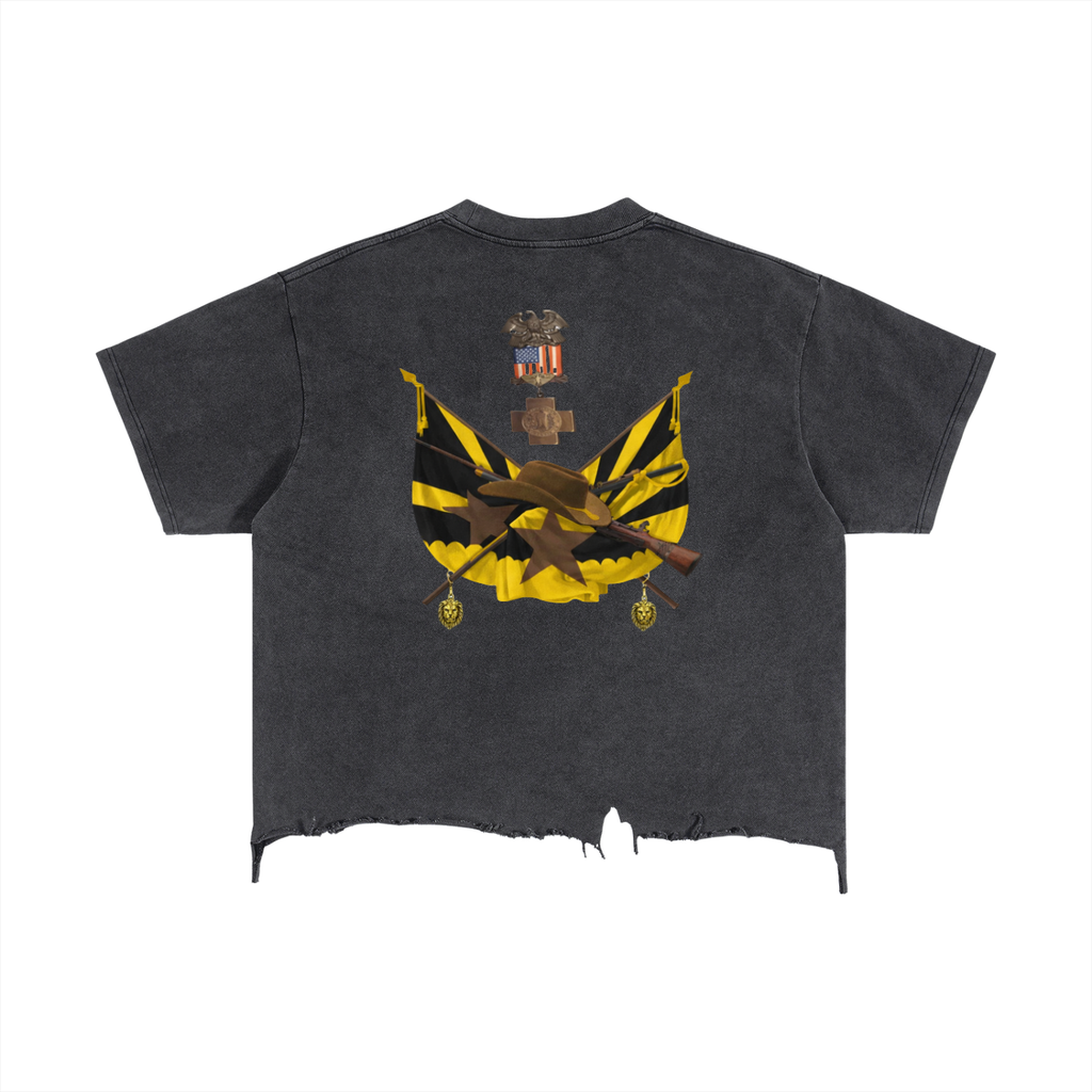 Vintage Wash Boxy Distressed Hem T-Shirt