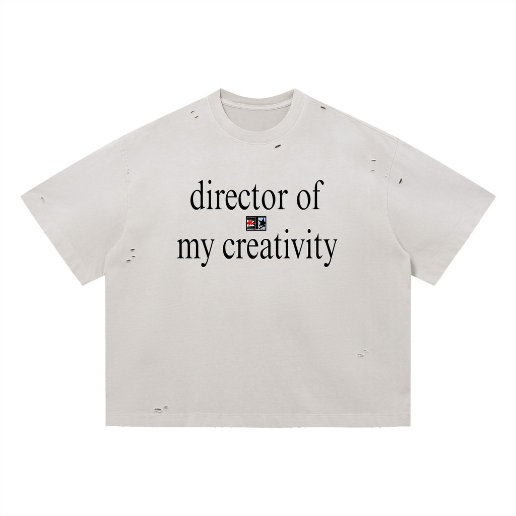 Vintage Washed Distressed Boxy Oversized T-Shirt