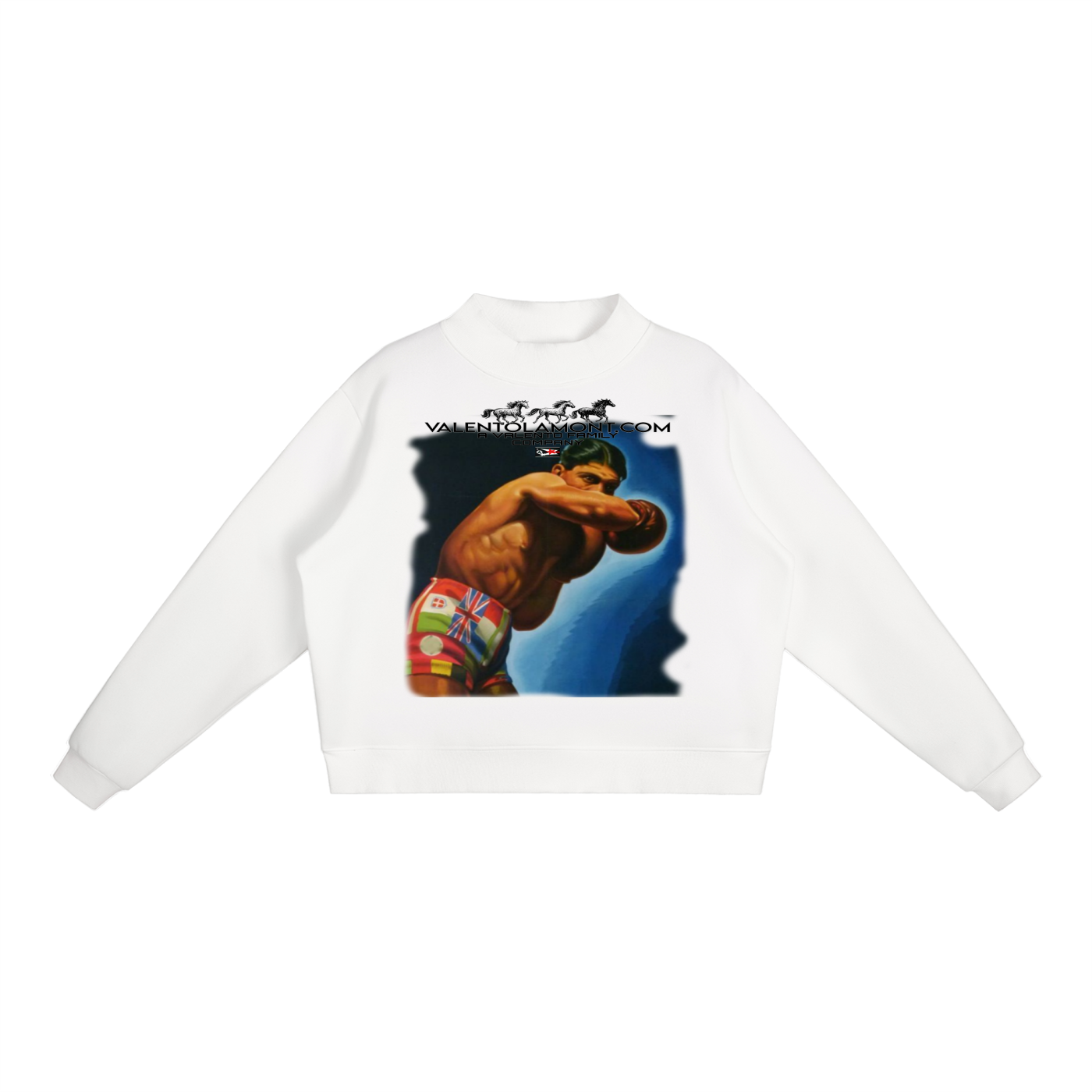 Essential Fleece Mock-Neck Crew Sweatshirt