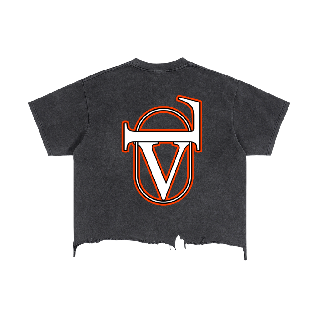 Vintage Wash Boxy Distressed Hem T-Shirt