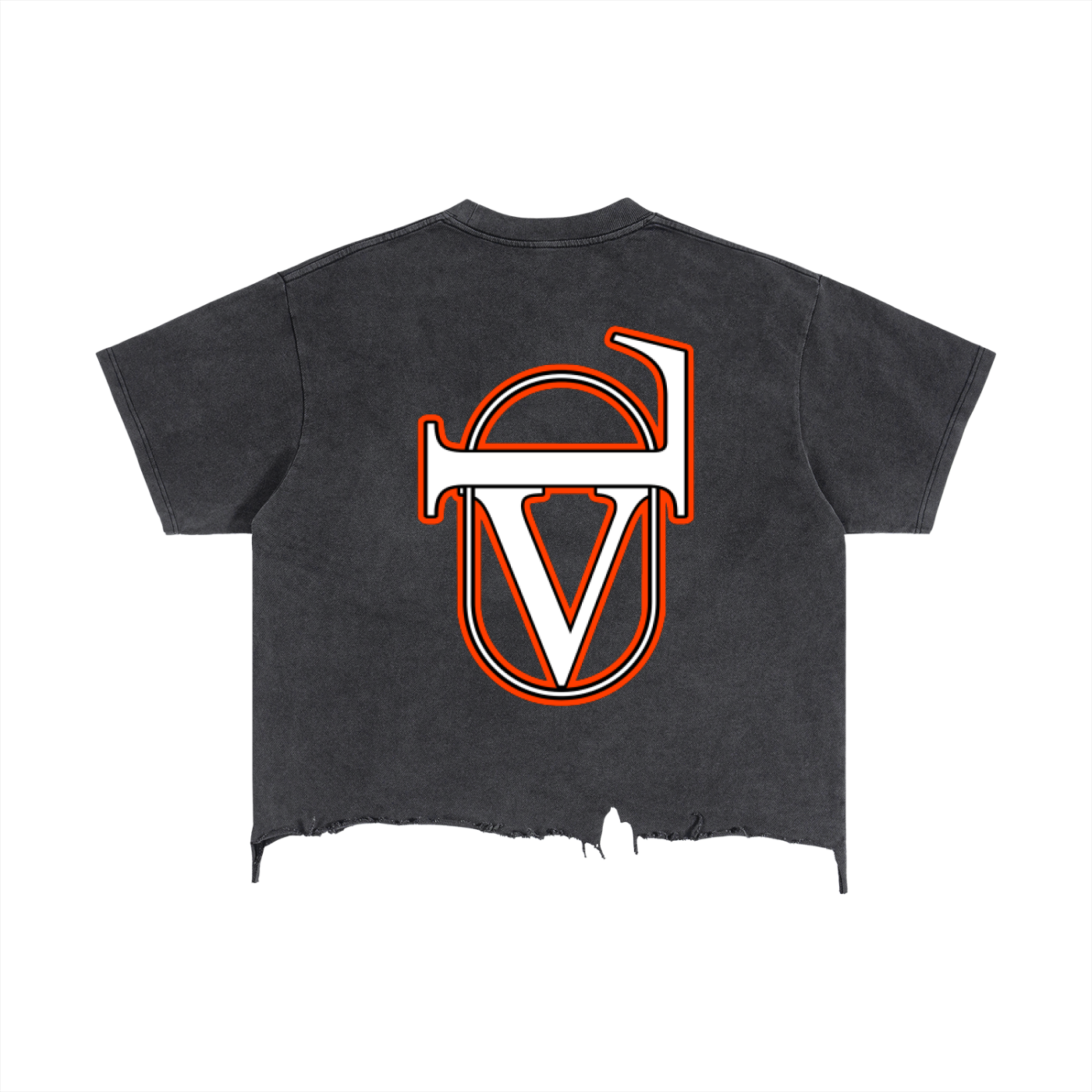 Vintage Wash Boxy Distressed Hem T-Shirt