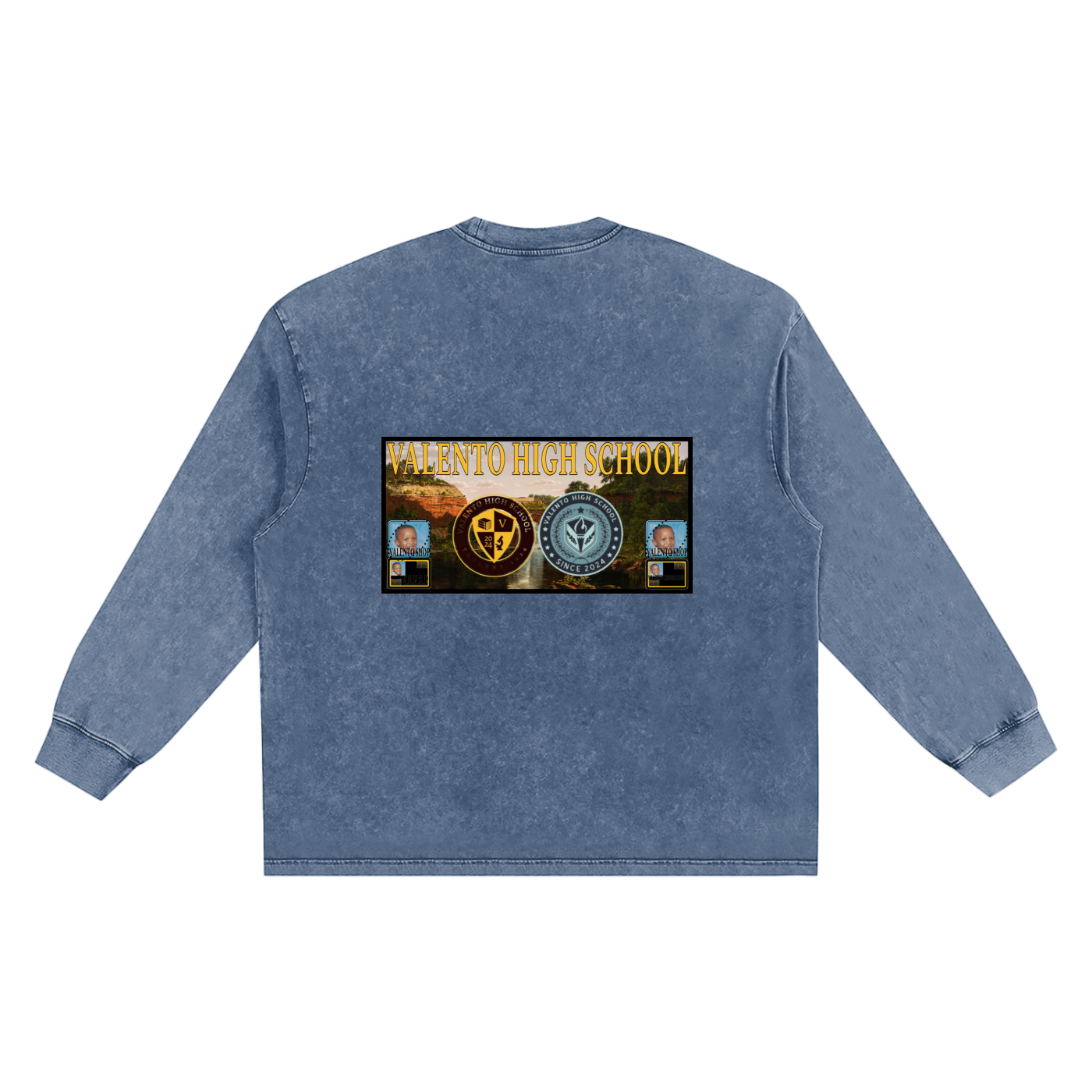 Snow Washed Oversize Long Sleeve T-shirt