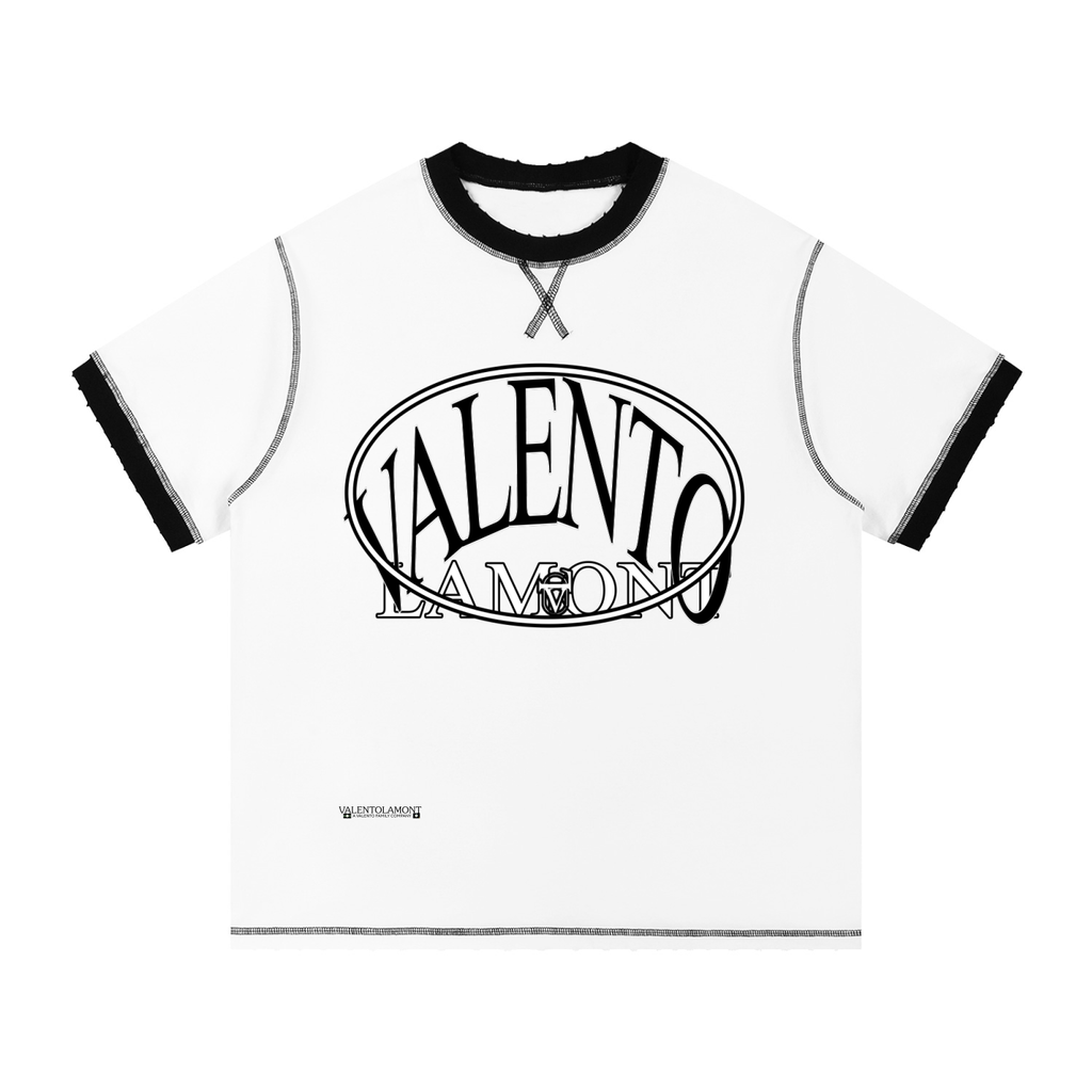 V Contrast-Stitched Ringer T-Shirt