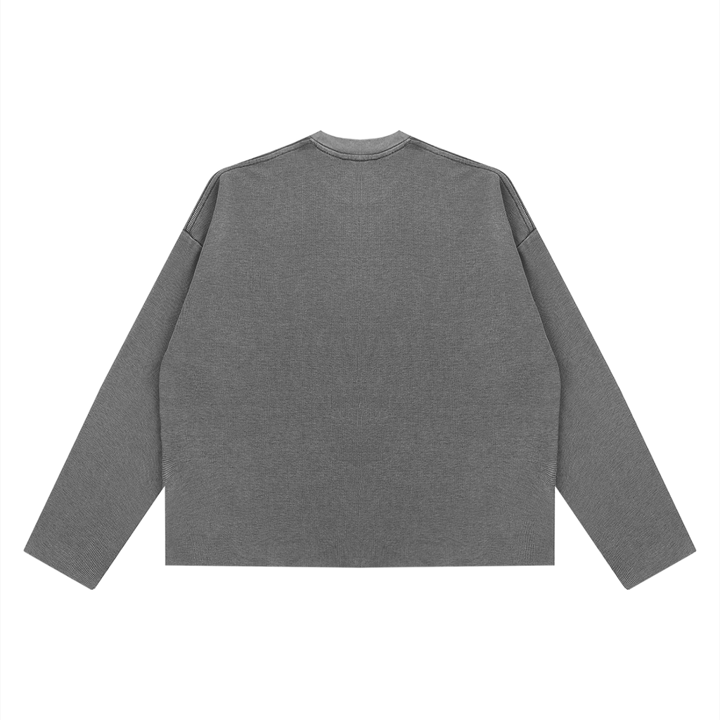 Unisex Vintage Wash Boxy  Waffle Raw Edge T-Shirt
