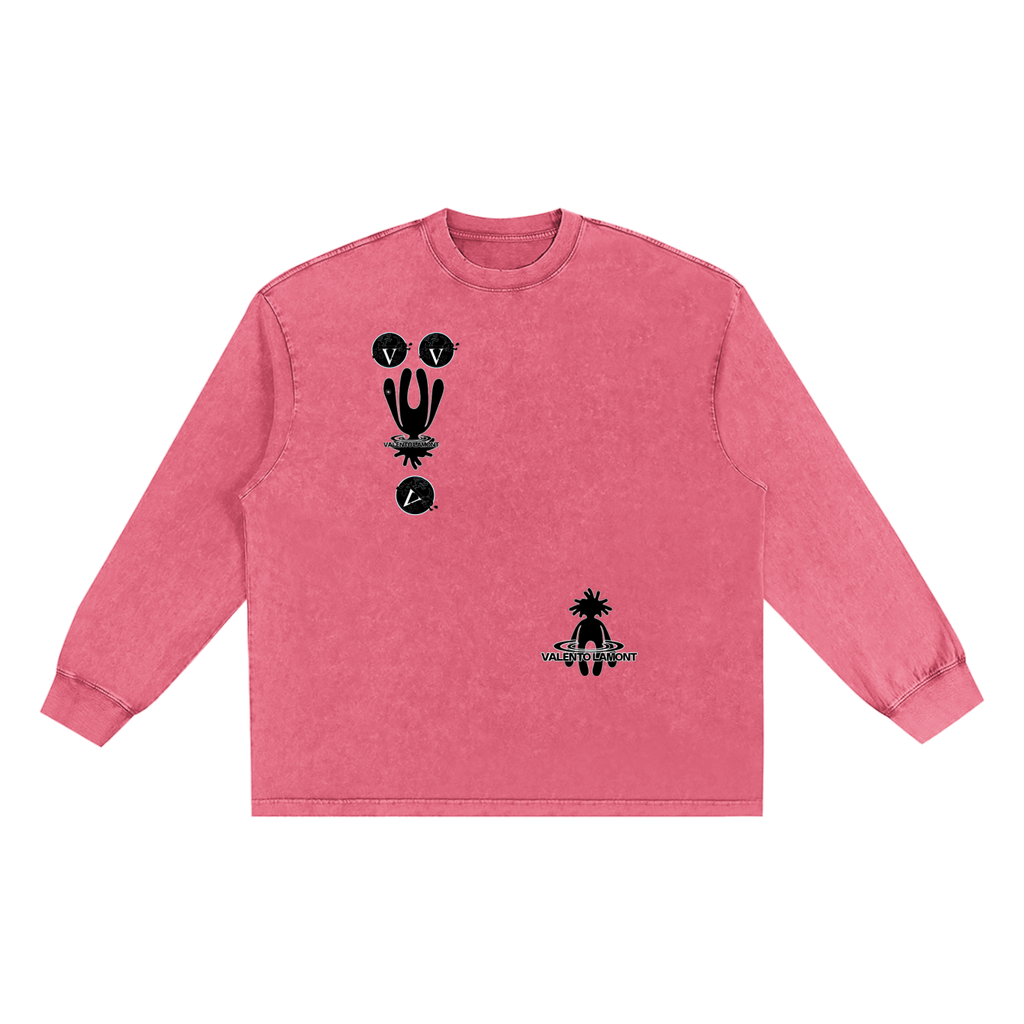 Snow Washed Oversize Long Sleeve T-shirt