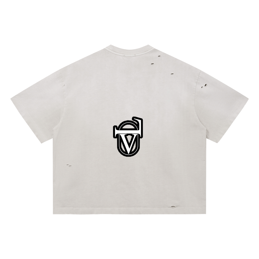 Vintage Washed Distressed Boxy Oversized T-Shirt