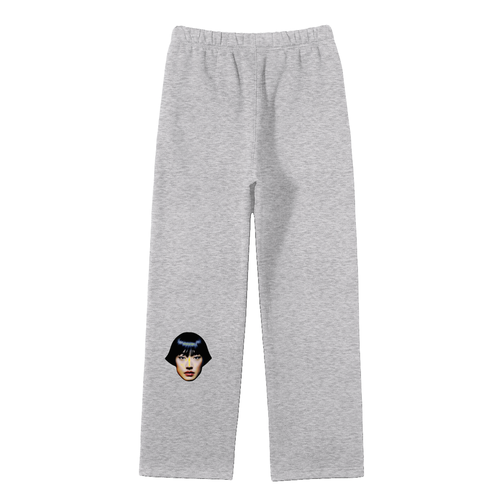 Unisex Solid Color Fleece Straight Leg Pants