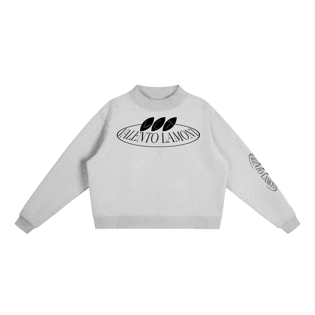 Essential Fleece Mock-Neck Crew Sweatshirt