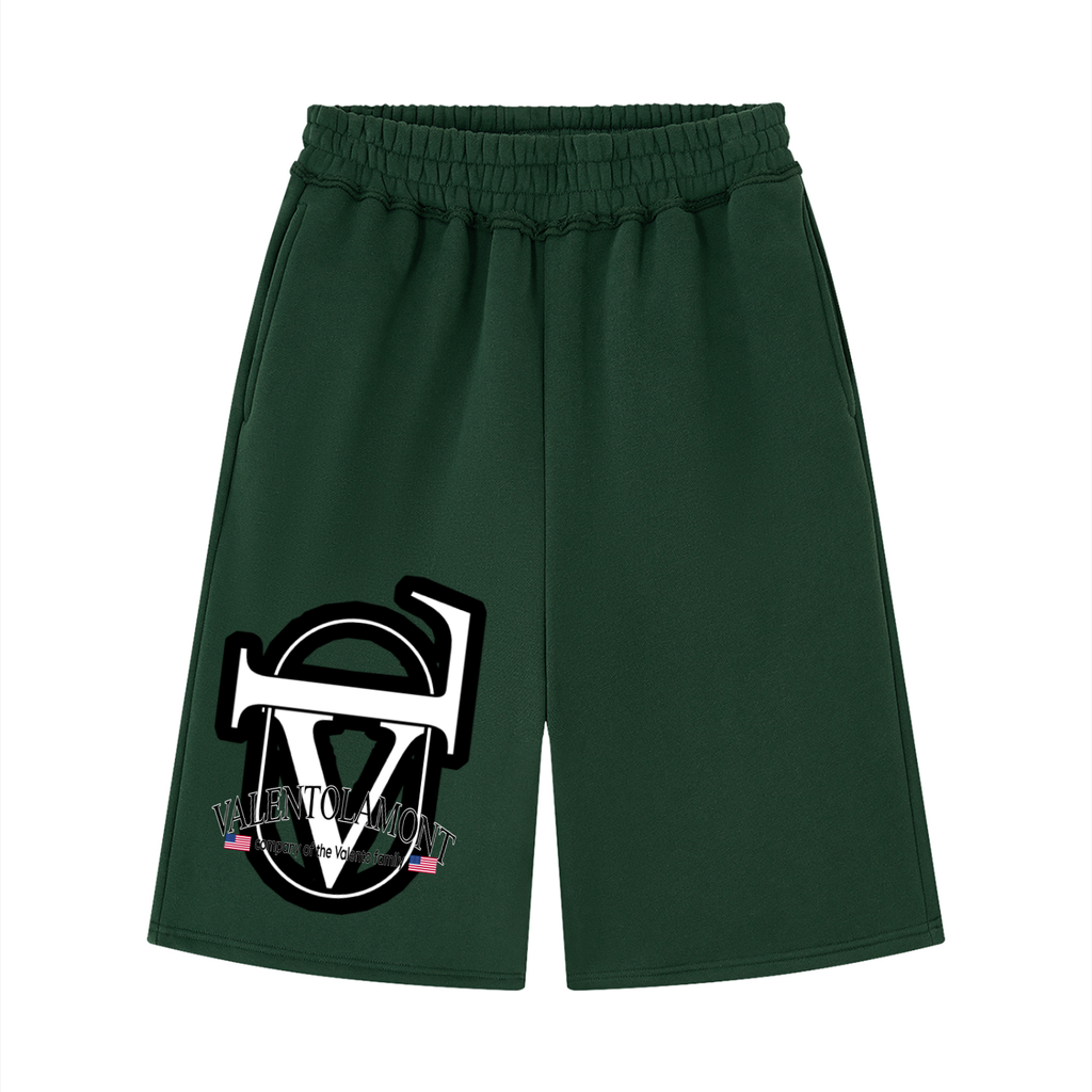 V Raw Edge Fleece Shorts