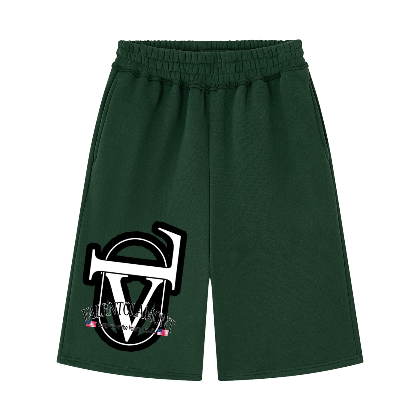 V Raw Edge Fleece Shorts