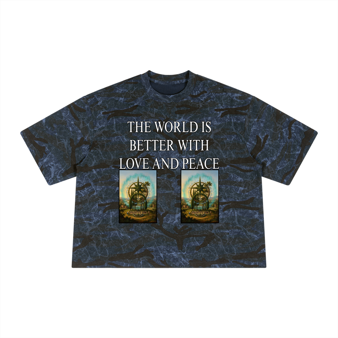 Unisex Boxy Camo Print T-Shirt