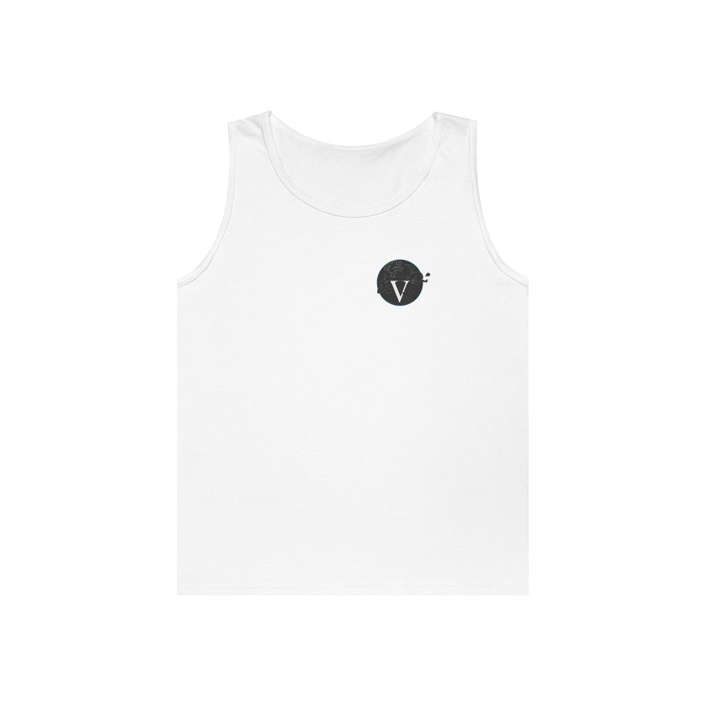 Unisex Heavy Cotton Tank Top with Minimalist Design, Casual Summer Wear, Everyday Essential, Gym Workout, Layering Piece