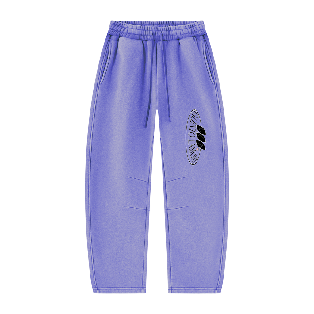 Unisex Vintage Wash Barrel Leg Fleece Sweatpants