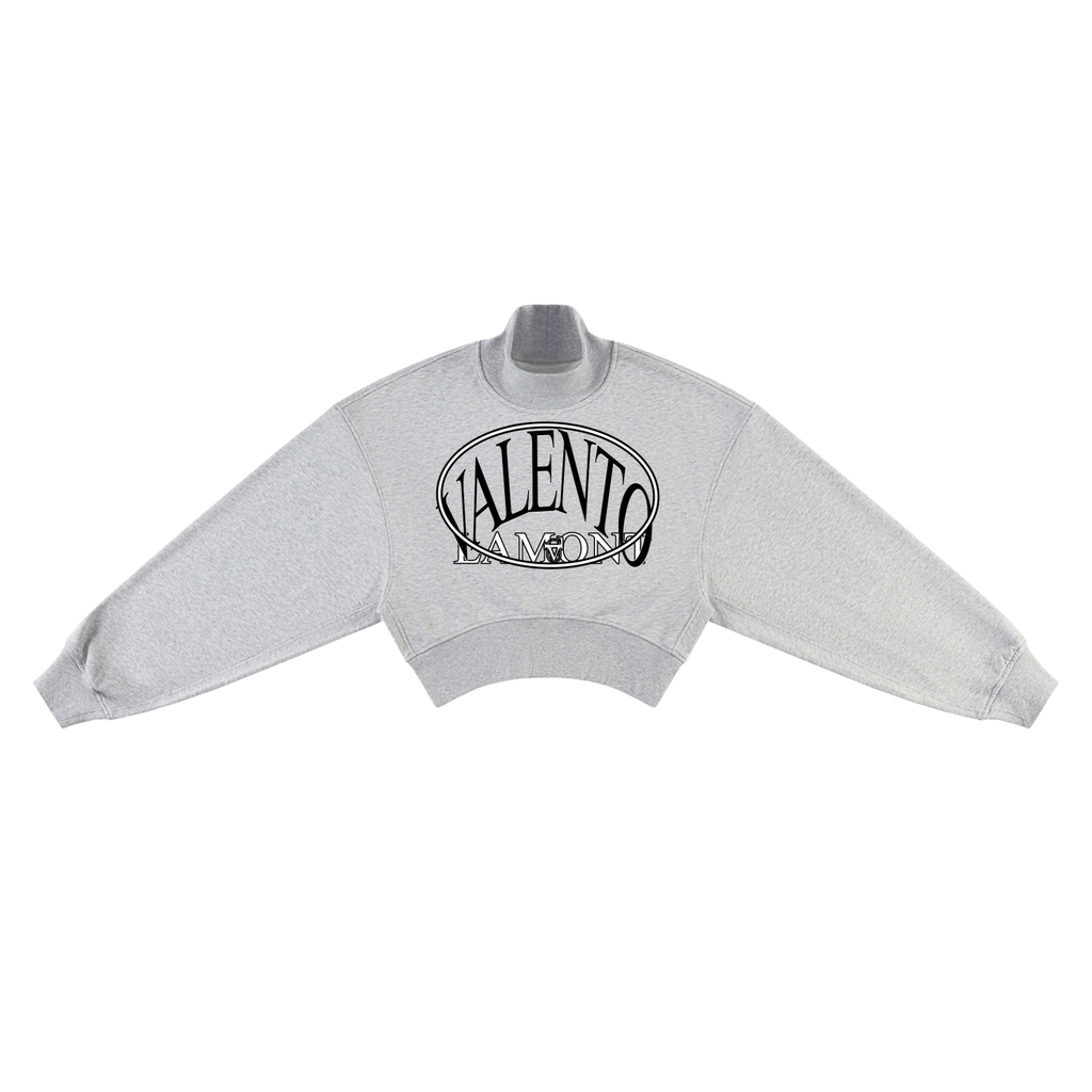 Women's Crop Mock Neck Sweatshirt