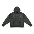 V Plaid Color Block Hoodie