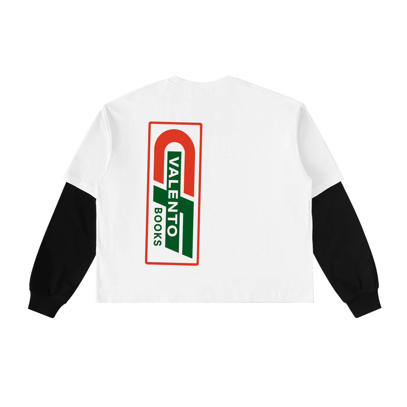 Layered Contrast Sleeve Cotton T-Shirt