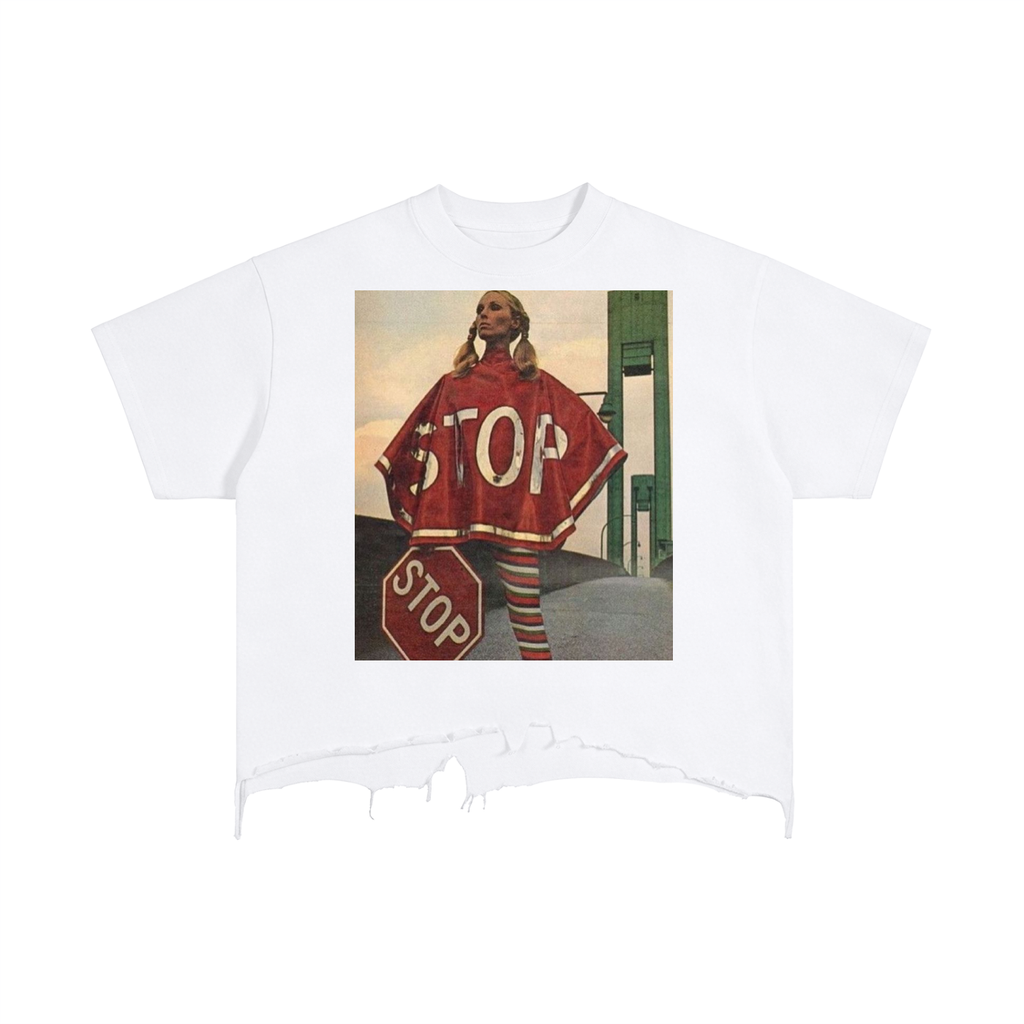 Vintage Wash Boxy Distressed Hem T-Shirt