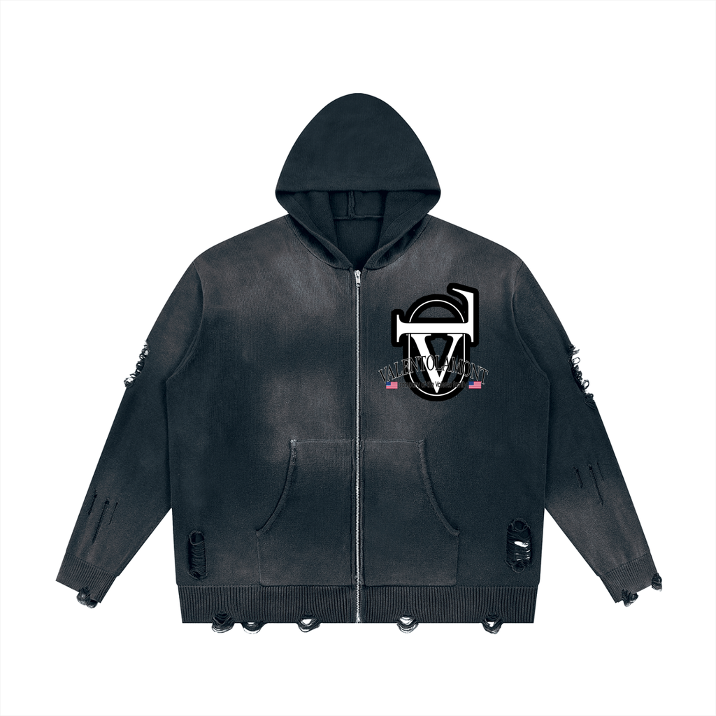 V Full Zip Sweater