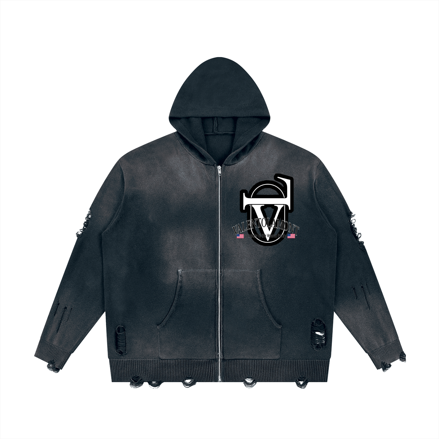 V Full Zip Sweater