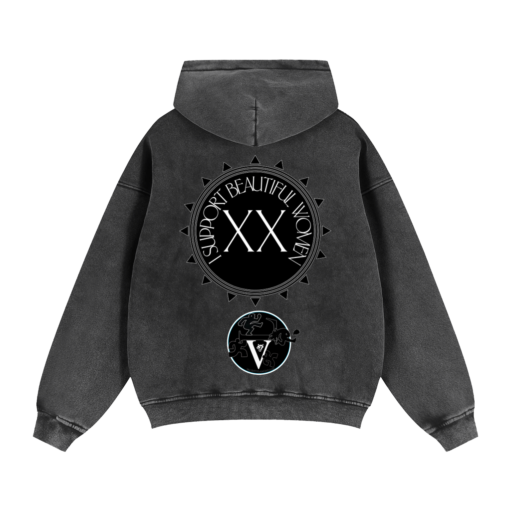 Zip-Through Boxy Fleece Hoodie