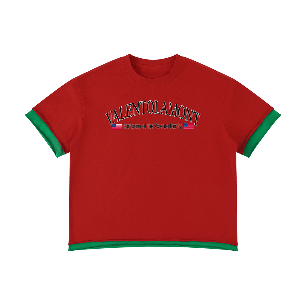 Unisex Boxy Color Block T-Shirt