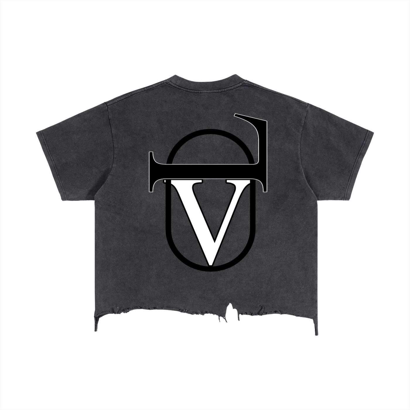 Vintage Wash Boxy Distressed Hem T-Shirt