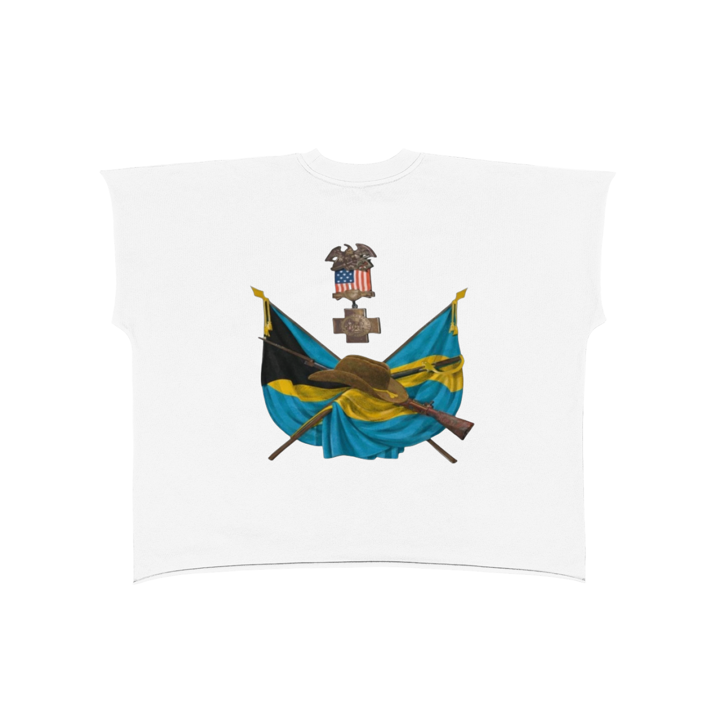 Raw Edge Boxy Non-Shrink T-Shirt
