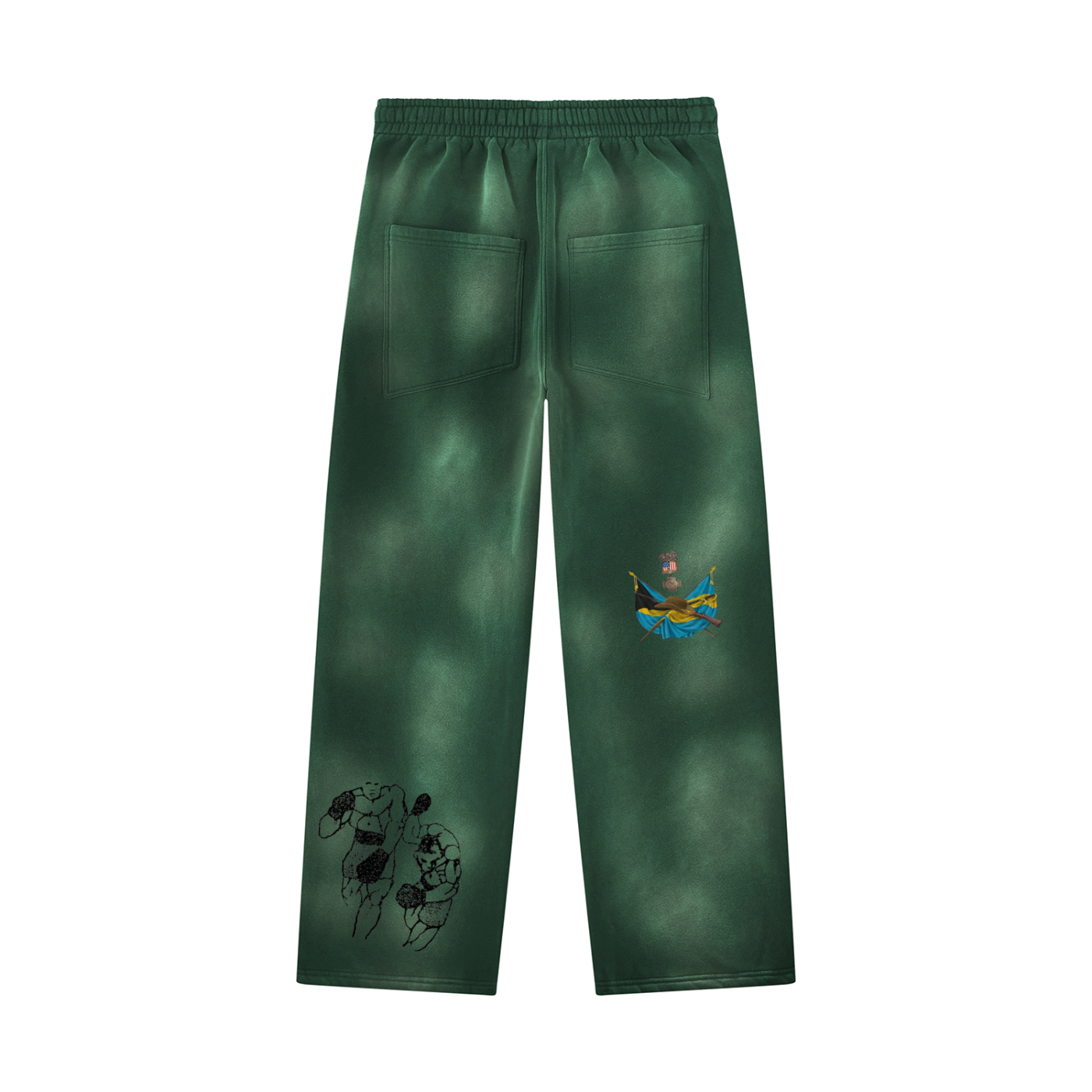 Unisex Sunfade Wide Leg Fleece Sweatpants