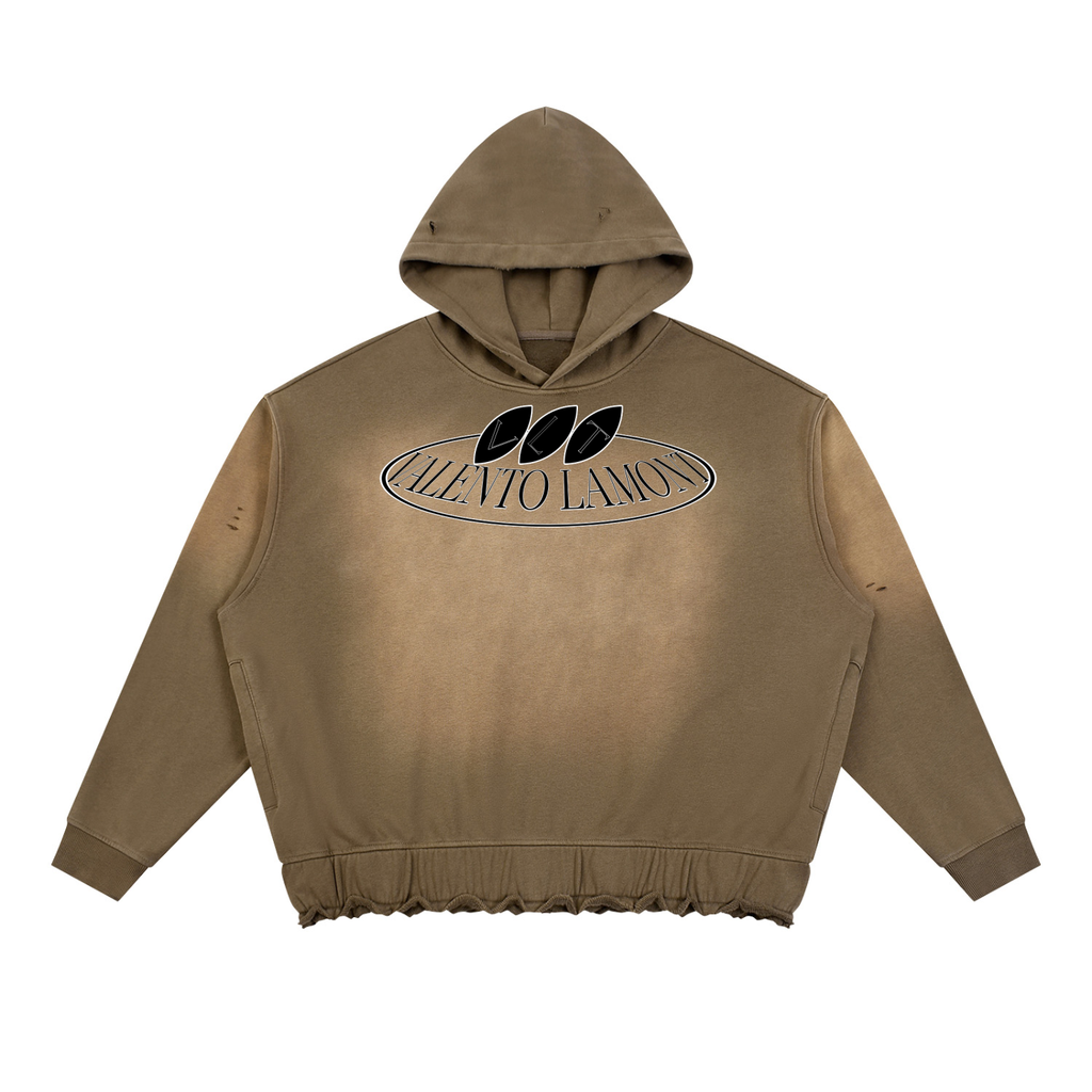 Unisex Sunfade Ripped Boxy Hoodie