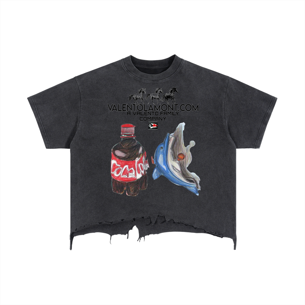 Vintage Wash Boxy Distressed Hem T-Shirt