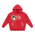 Sunfade Two-way Zipper Boxy Fleece Hoodie