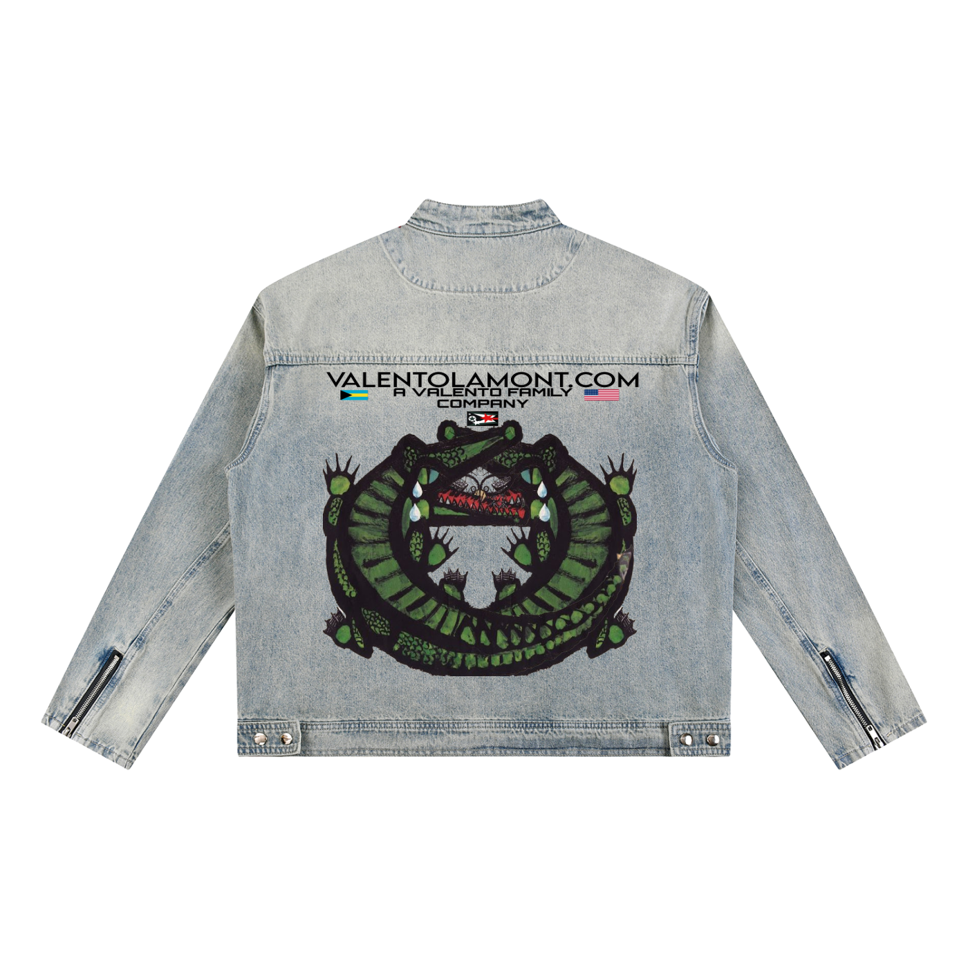 Vintage Wash Zip Denim Jacket