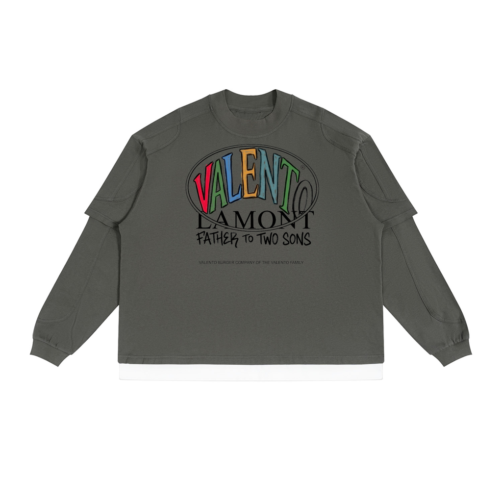 Unisex Paneled Layer Color Block T-Shirt
