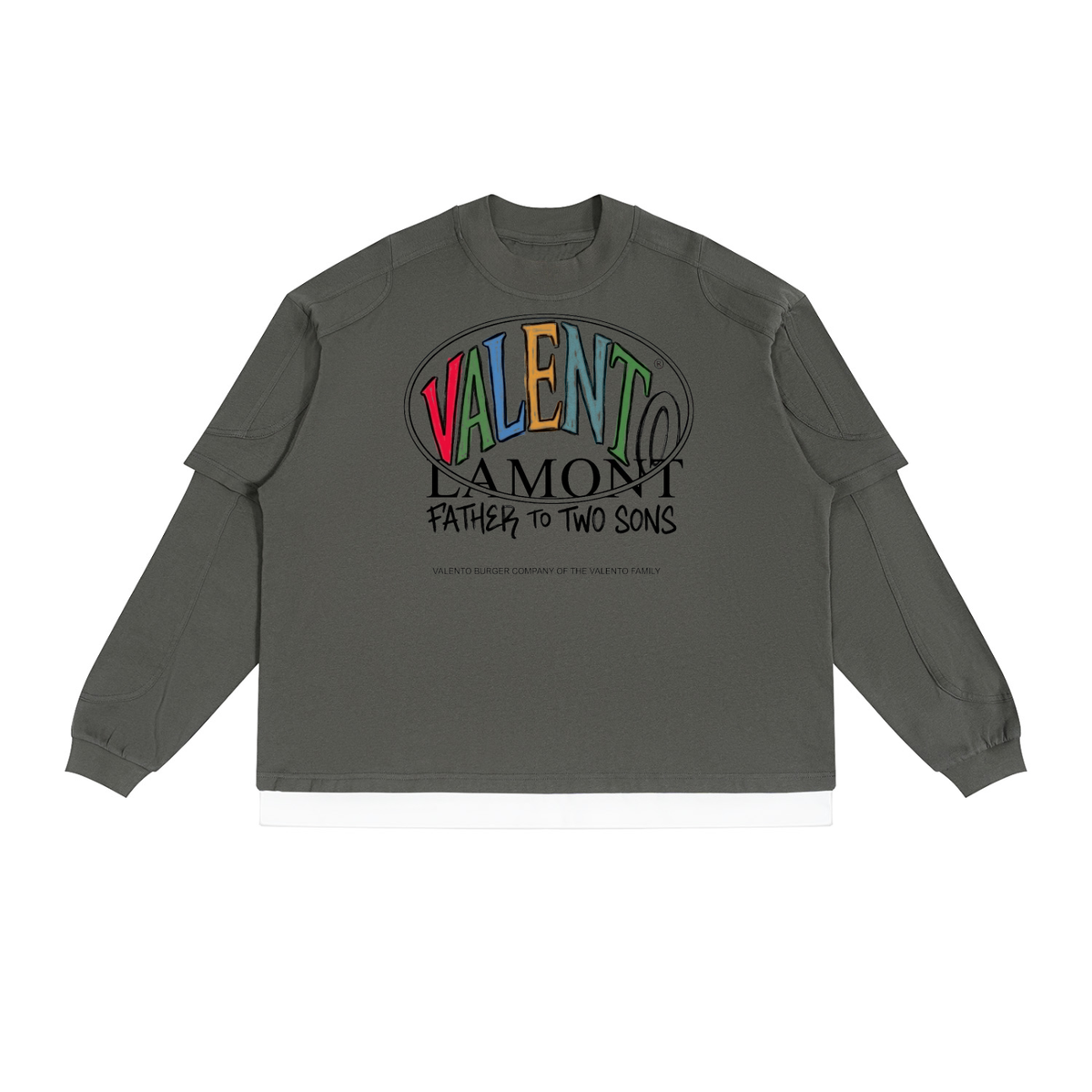 Unisex Paneled Layer Color Block T-Shirt