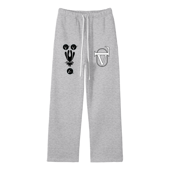 Streetwear Unisex Solid Color Fleece Straight Leg Pants