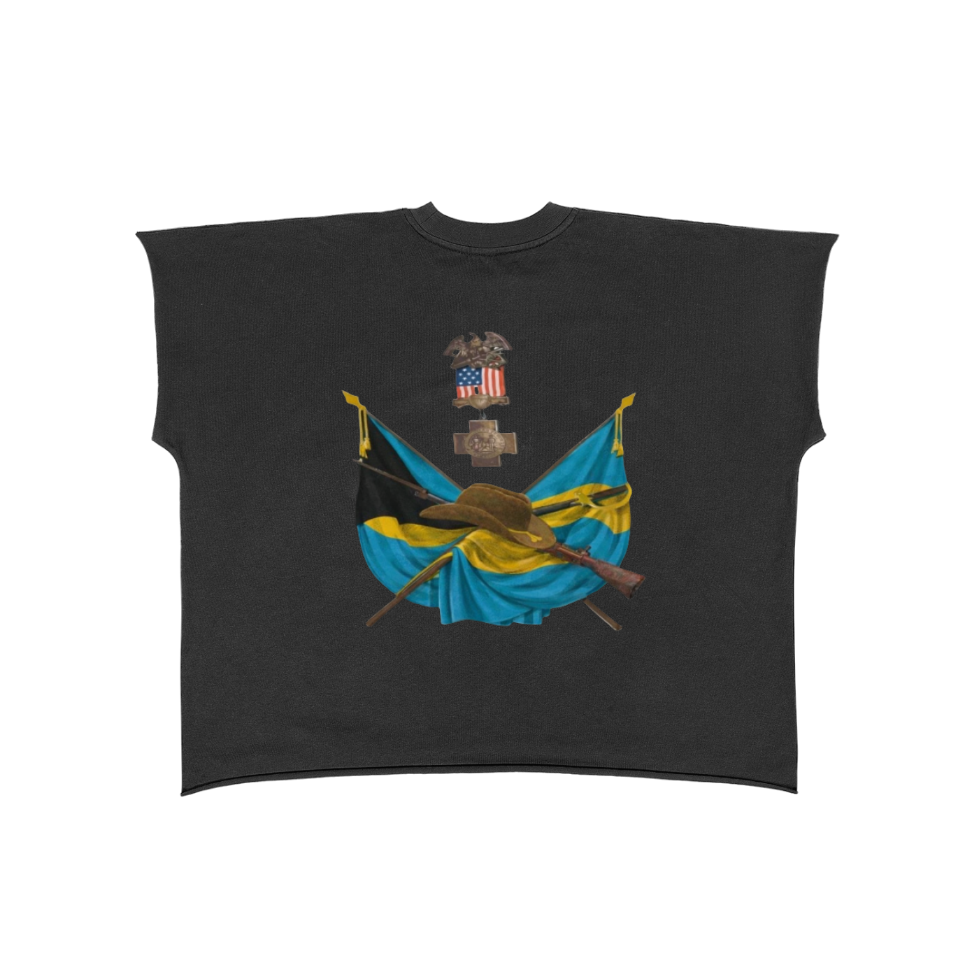 Raw Edge Boxy Non-Shrink T-Shirt