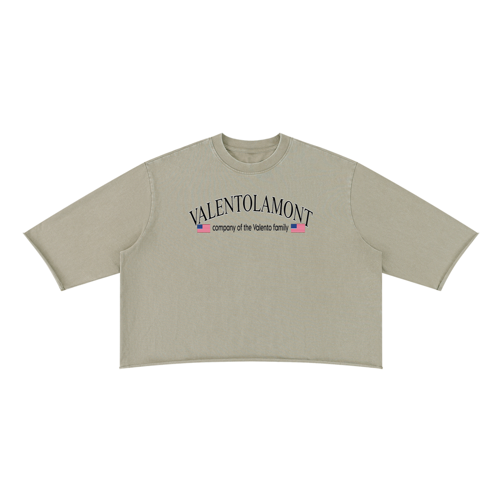 Unisex Mineral Wash Raw Hem Boxy T-Shirt