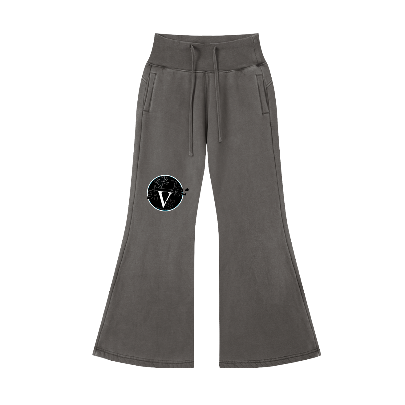 Vintage Washed Flared Fleece Pants