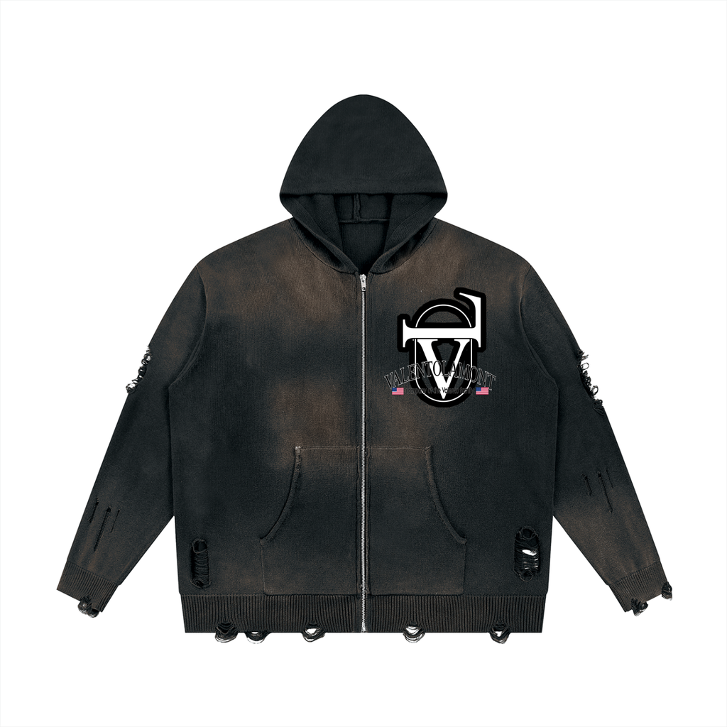 V Full Zip Sweater